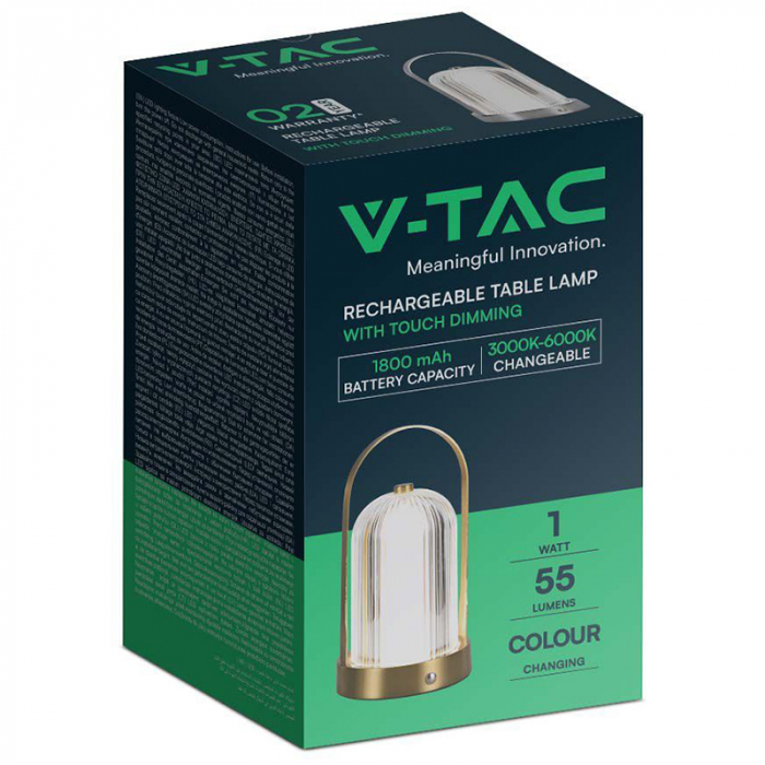 LAMPA BIROU 3IN1 CU ACUMULATOR 1800MAH - FRENCH GOLD [3]