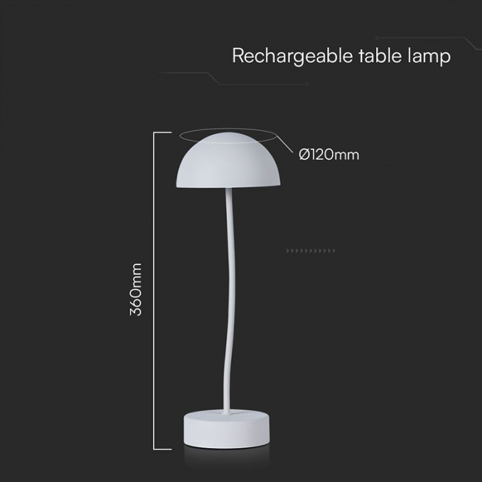 LAMPA BIROU 1W 3000K ALB CALD - ALB [4]