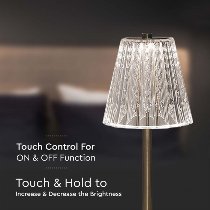 LAMPA BIROU 3W 3IN1 CU ACUMULATOR 1800MAH - NICKEL AURIU [6]