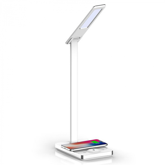 LAMPA BIROU SMART 5W 3IN1 CU INCARCATOR INDUCTIV INCORPORAT - ALB [9]