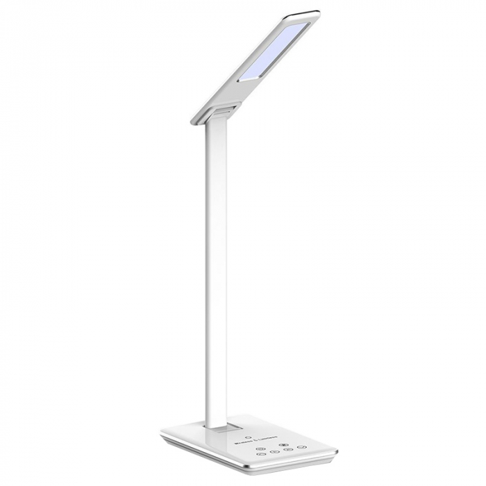 LAMPA BIROU SMART 5W 3IN1 CU INCARCATOR INDUCTIV INCORPORAT - ALB [2]