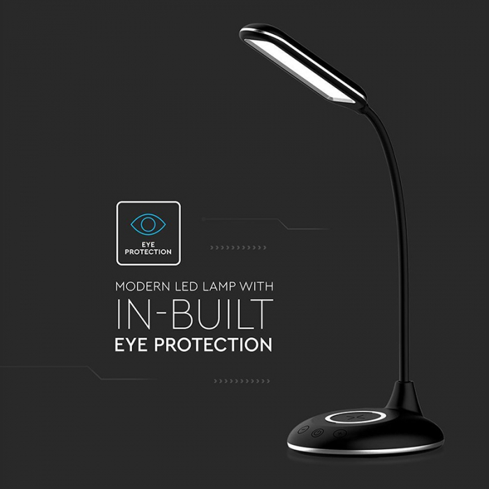 LAMPA BIROU SMART 5W 3IN1 CU INCARCATOR INDUCTIV INCORPORAT - NEGRU [3]