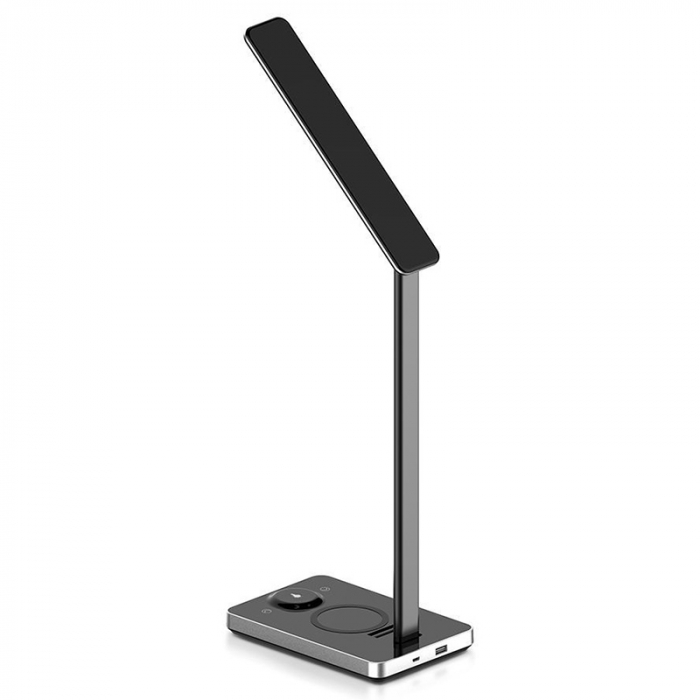 LAMPA BIROU SMART 5W 3IN1 CU INCARCATOR INDUCTIV INCORPORAT - NEGRU [8]