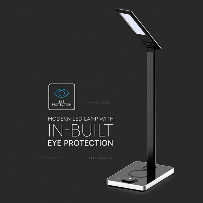 LAMPA BIROU SMART 5W 3IN1 CU INCARCATOR INDUCTIV INCORPORAT - NEGRU [5]
