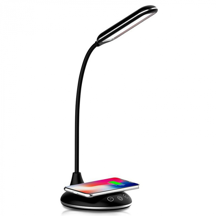 LAMPA BIROU SMART 5W 3IN1 CU INCARCATOR INDUCTIV INCORPORAT - NEGRU [6]