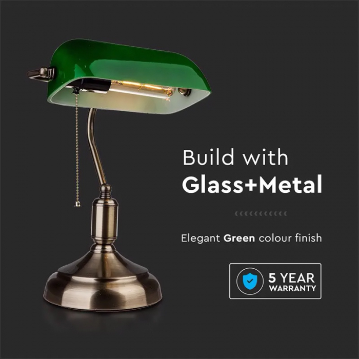 LAMPA BIROU SOCLU E27 CORP METAL SI STICLA - VERDE [5]