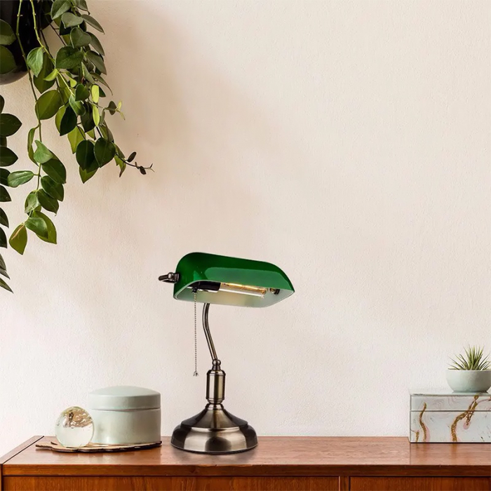LAMPA BIROU SOCLU E27 CORP METAL SI STICLA - VERDE [7]