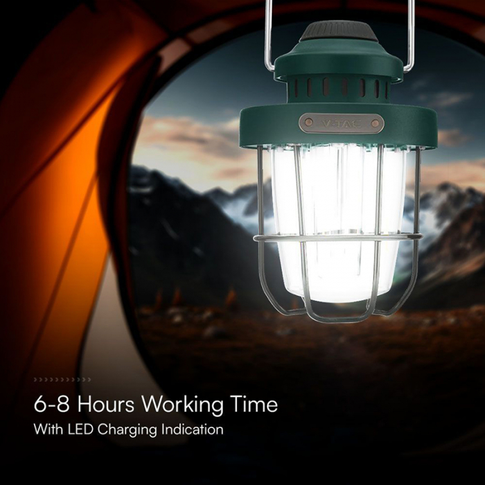 LAMPA CAMPING 3W + 5W EFECT FLACARA CU INCARCARE USB TIP C [11]
