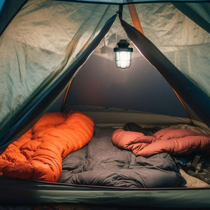 LAMPA CAMPING 3W + 5W EFECT FLACARA CU INCARCARE USB TIP C [12]