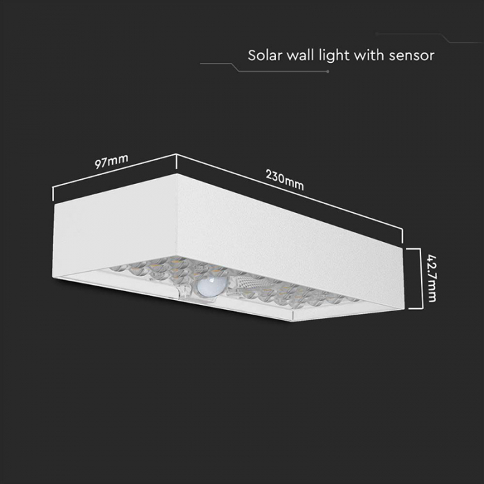 Lampa exterioară, 6W, IP65, 4000K, încărcare solară, alb, V-TAC 10308 [6]