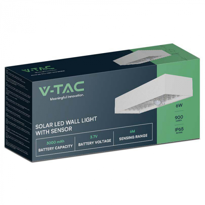 Lampa exterioară, 6W, IP65, 4000K, încărcare solară, alb, V-TAC 10308 [5]