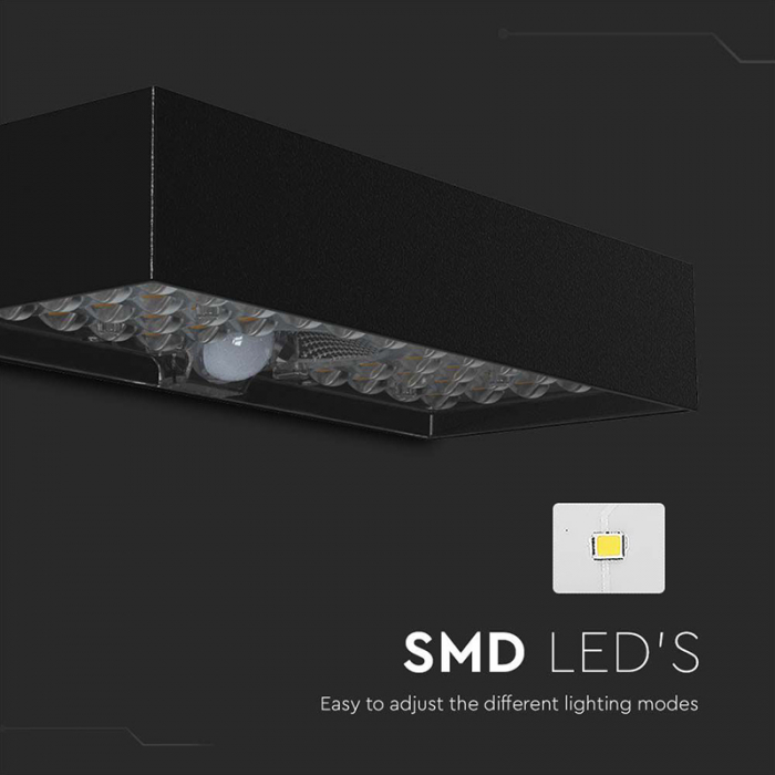 Lampa exterioară, 6W, IP65, 4000K, încărcare solară, negru, V-TAC 10307 [7]