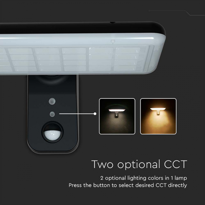 Lampa exterioară solară, 15W, 4000K - 6000K, negru, V-TAC 10315 [4]