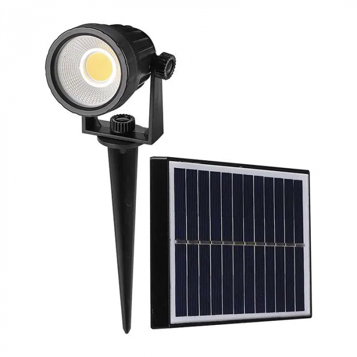 Lampa gradină 2W, încărcare solară, IP65, 3000K, V-TAC, SKU-6660 [3]