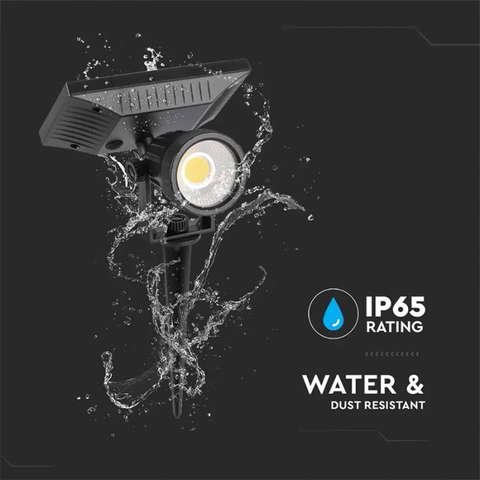 Lampa gradină 2W, încărcare solară, IP65, 3000K, V-TAC, SKU-6660 [7]