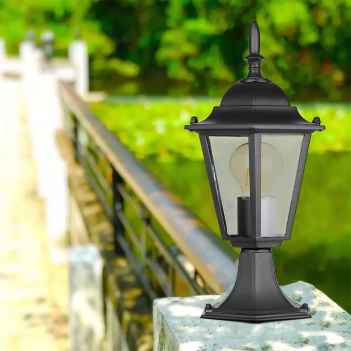 LAMPA GRADINA SOCLU E27 30CM - NEGRU MAT [6]