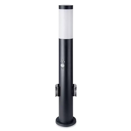 Lampa gradina soclu e27 cu senzor de miscare IP44 - negru V-Tac 8979 [1]