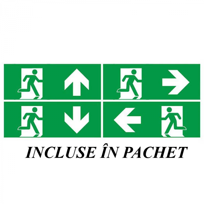 Lampa Emergență Iesire de Urgență EXIT 3W | 1.5AH | 6400K [4]