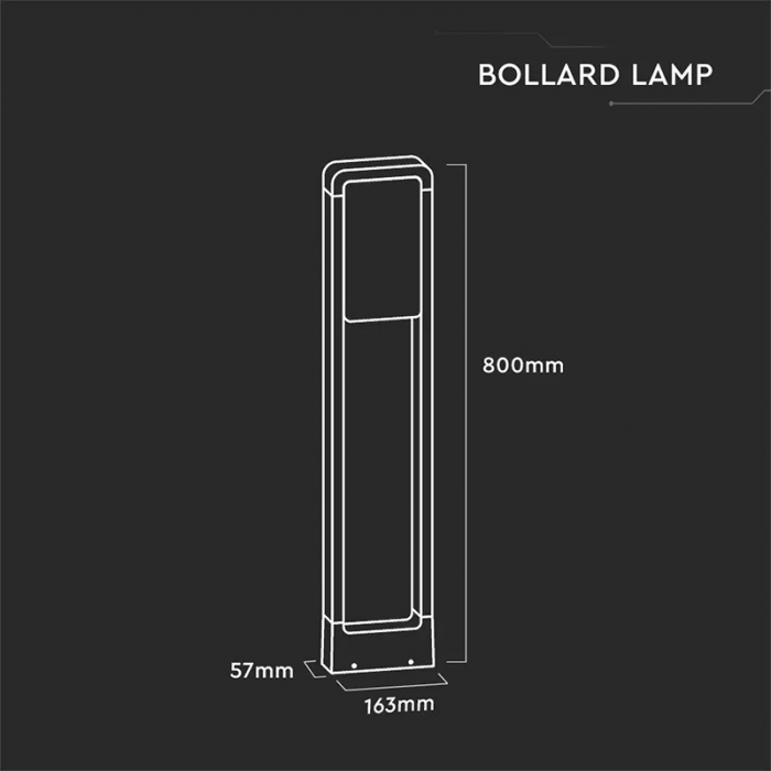 Lampa iluminat gradina, 10w, ip65, 3000k, alb cald, alb, V-TAC 20116 [5]
