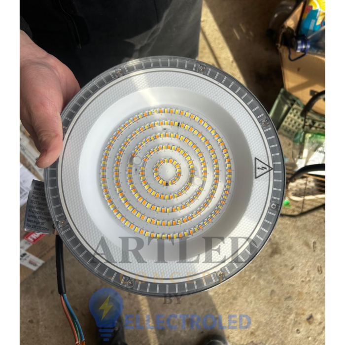 Lampa industriala LED suspendata 100W 3IN1 (3000k,4000k,6500k) IP65 - GRI V-TAC 23622 [2]