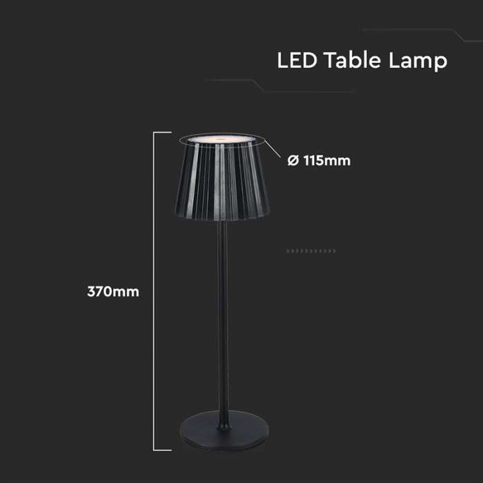 LAMPA LED 1.5W 3IN1 CU ACUMULATOR - NEGRU [5]