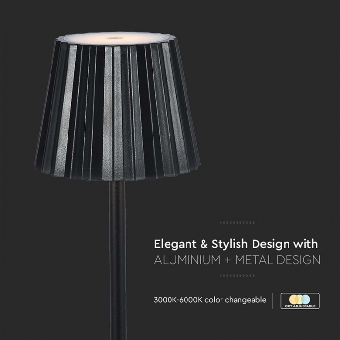 LAMPA LED 1.5W 3IN1 CU ACUMULATOR - NEGRU [6]