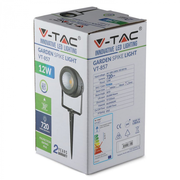 Lampa led, 12w, iluminat exterior, ip65, lumina verde, V-TAC 7552 [9]