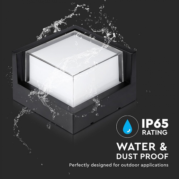 Lampa led, 12w, ip65, 4000k, alb neutru, negru, V-TAC 218540 [3]