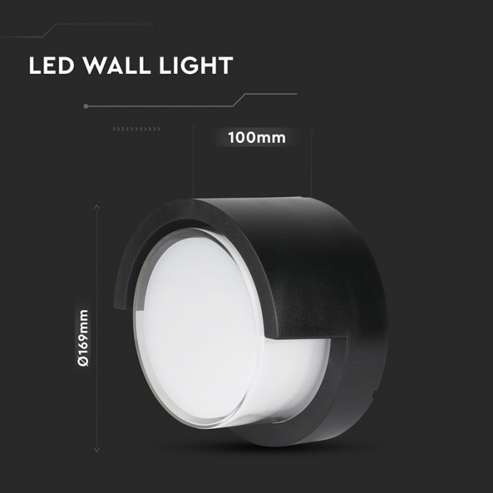 Lampa led, 12w, ip65, 4000k, alb neutru, negru, V-TAC 218538 [6]