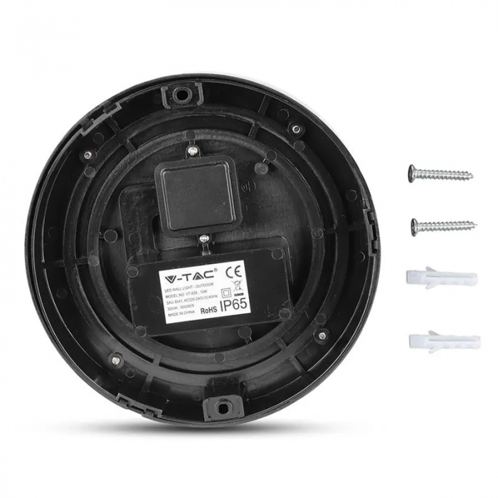 Lampa led, 12w, ip65, 4000k, alb neutru, negru, V-TAC 8542 [5]