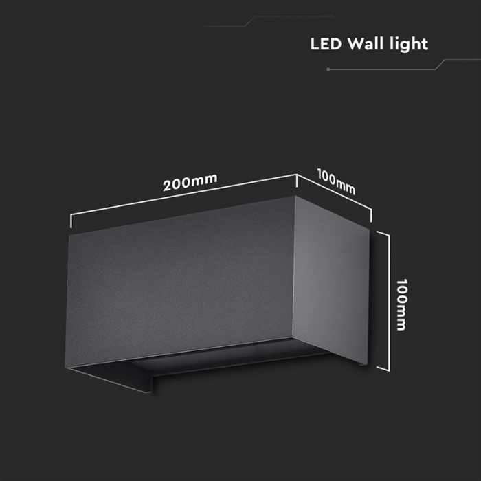 Lampa led, 24w, 4000k, alb neutru, ip65, negru, V-TAC 2978 [5]