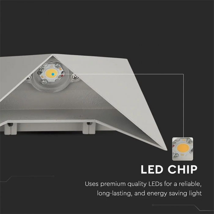 Lampa led, 5w, 4000k, alb neutru, ip65, gri, V-TAC 218285 [7]