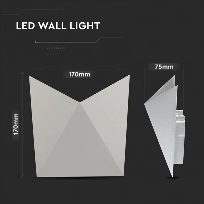 Lampa led, 5w, 4000k, alb neutru, ip65, gri, V-TAC 218285 [6]
