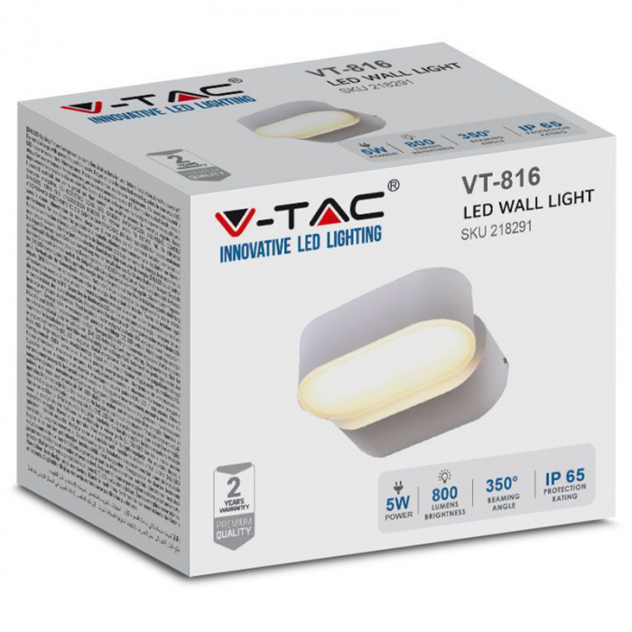 Lampa led, 5w, ip65, 4000k, alb neutru, gri, V-TAC 218291 [6]