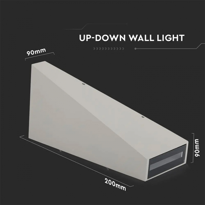 Lampa led, 6w, ip65, 3000k, alb cald, gri, V-TAC 218299 [5]