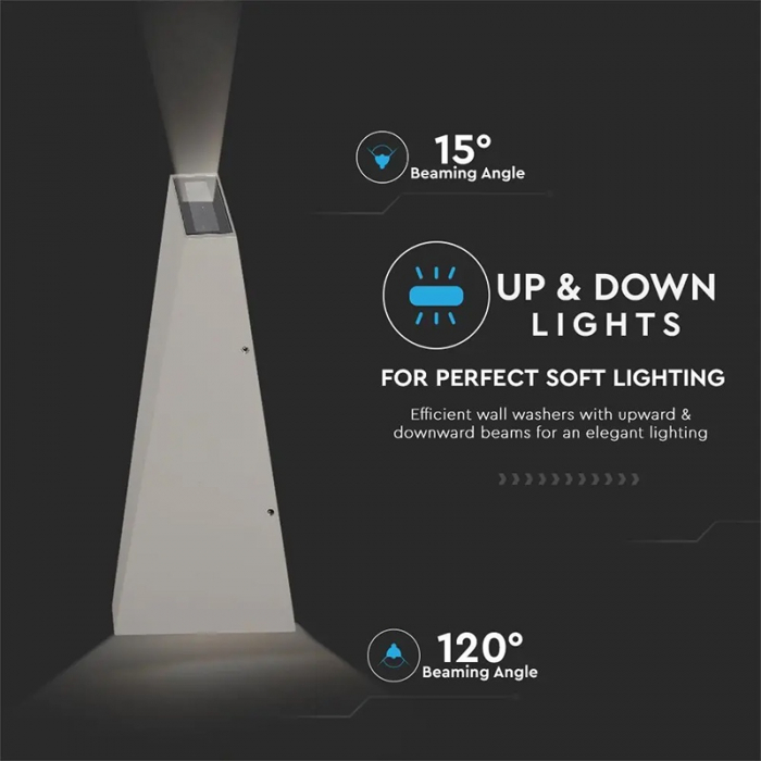 Lampa led, 6w, ip65, 3000k, alb cald, gri, V-TAC 218299 [8]