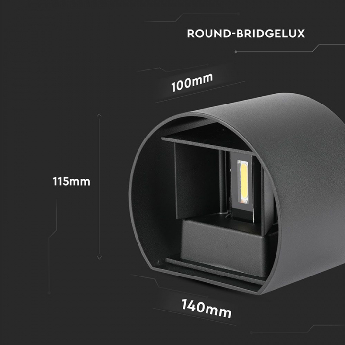 Lampa led, 6w, ip65, 4000k, negru, V-TAC 217090 [5]