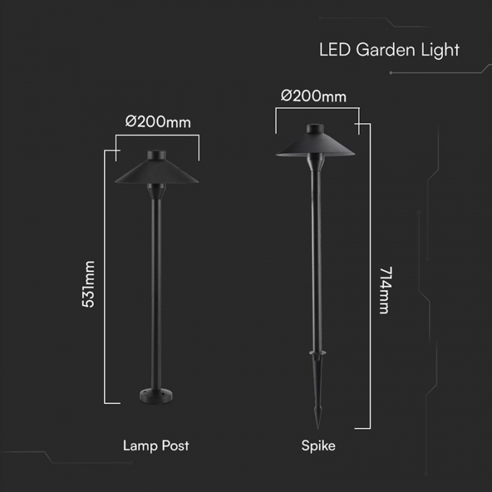 LAMPA LED 7W EXTERIOR TIP STALP/TARUS IP65 3000K [6]