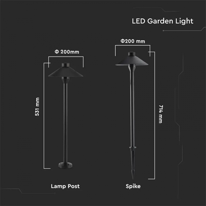 Lampa led, 7w, exterior, tip stalp/tarus, ip65, 6400k, V-TAC 20318 [6]
