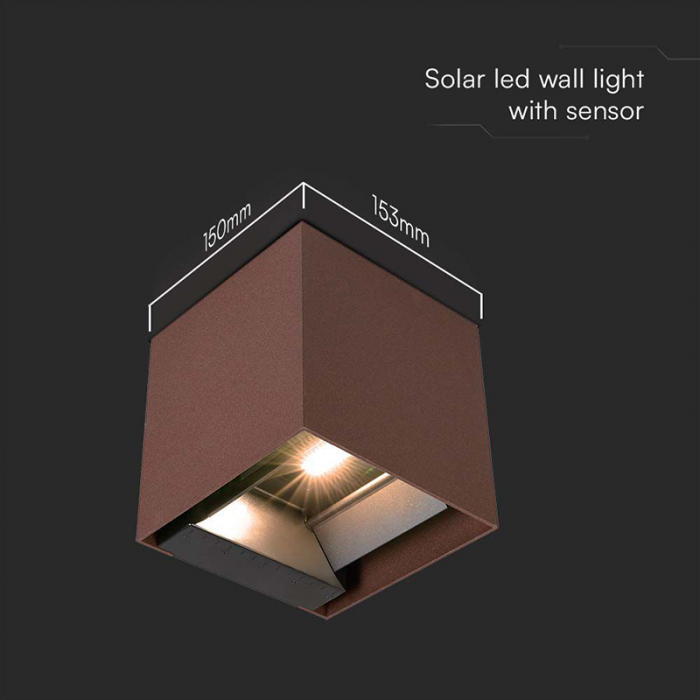 Lampa LED cu încărcare solară, 9W, IP65, 4000K, V-TAC 11889 [9]