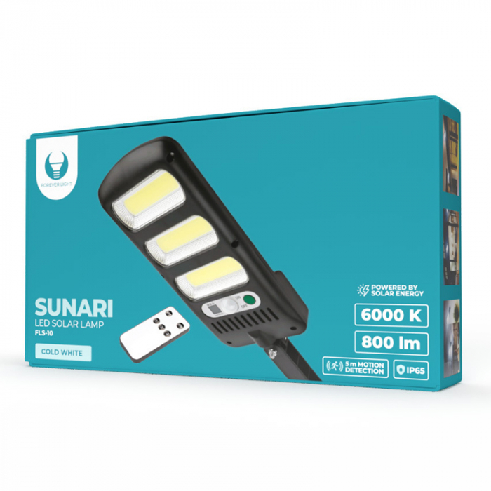 LAMPA LED CU INCARCARE SOLARA SI SENZOR MISCARE 10W 6000K [8]