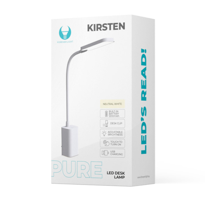 LAMPA LED DE BIROU 6W CU PRINDERE DE MASA/BIROU - ALB [4]