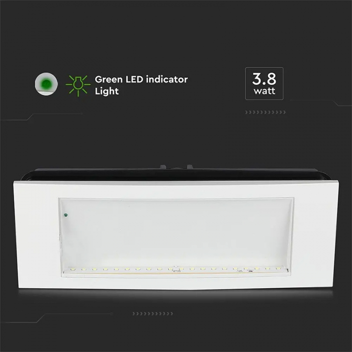 Lampa led iesire de urgenta 3.8w 6000k alb rece V-tac [9]