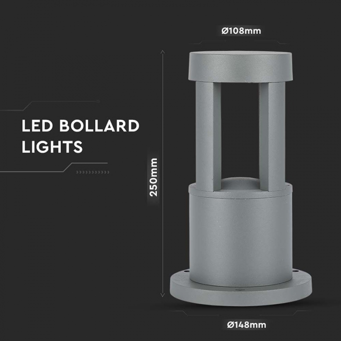 Lampa led iluminat poteca, 25cm, 10w, 4000k, ip65, V-TAC 128320 [6]