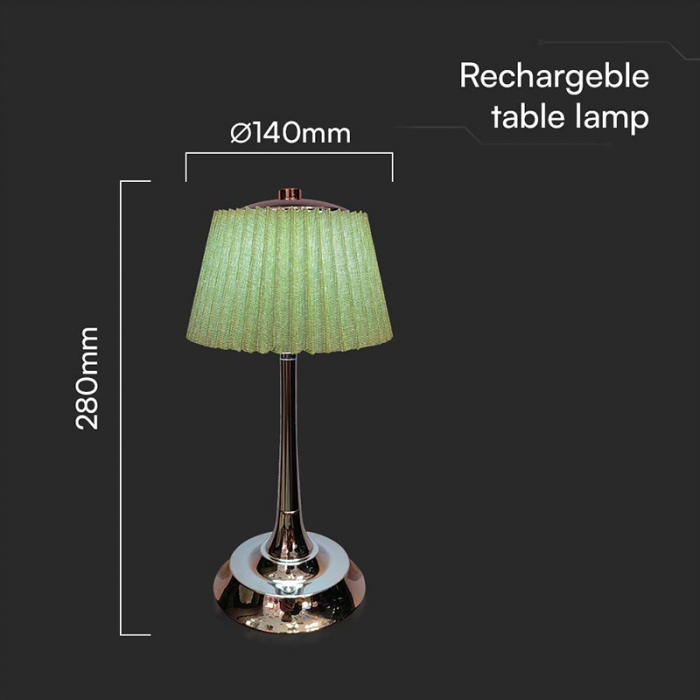 LAMPA LED MASA 1.5W 3IN1 DIMABIL - VERDE/CROM [5]