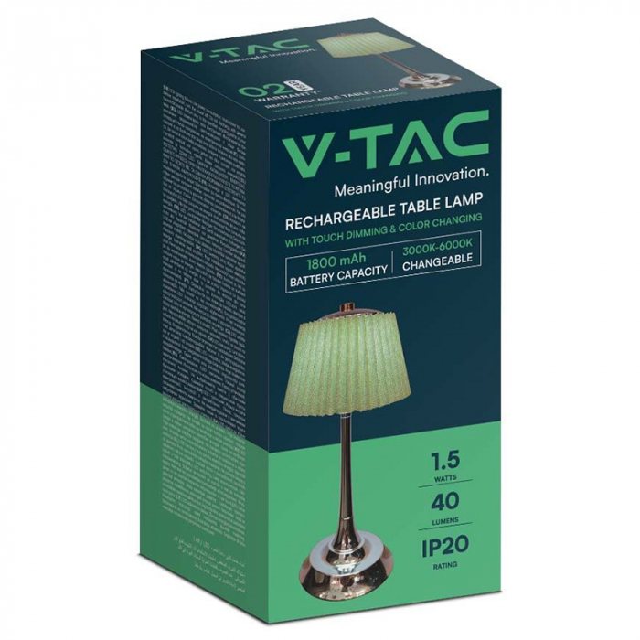 LAMPA LED MASA 1.5W 3IN1 DIMABIL - VERDE/CROM [4]