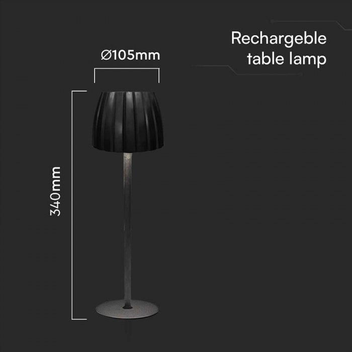 LAMPA LED MASA 2.7W 3IN1 DIMABIL - NEGRU [5]