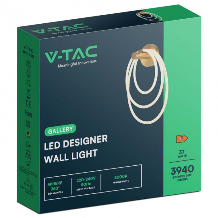 LAMPA LED MONTAJ PERETE 36W 3000K - AURIU [3]