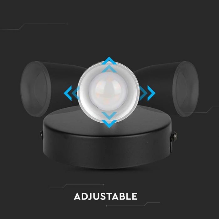 LAMPA LED MONTAJ PERETE 4.5W 4000K ALB NEUTRU - NEGRU [8]