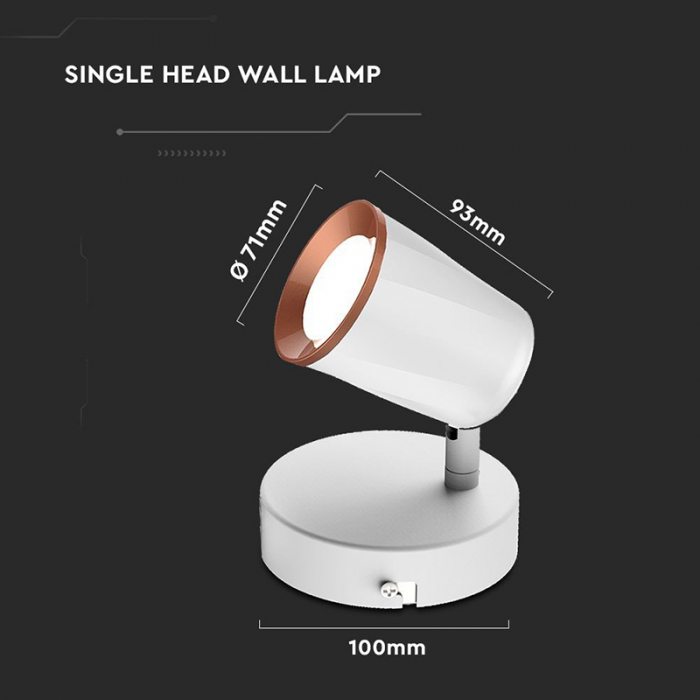 LAMPA LED MONTAJ PERETE 6W 4000K ALB NEUTRU - ALB [4]